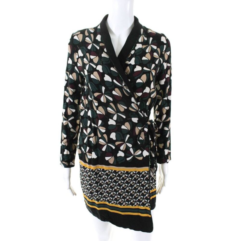 Deby Debo Womens Ophelia Floral Print Wrap Dress Black Size Extra Small 11214363